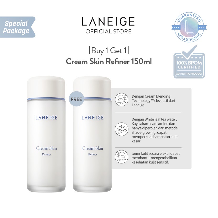 Jual Buy 1 Get 1 Laneige Cream Skin Refiner 150ml | Shopee Indonesia