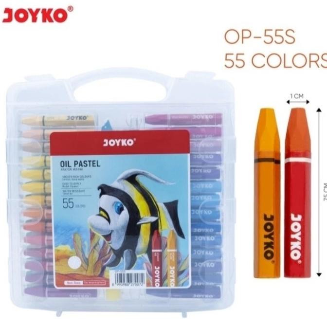 Jual Crayon Isi 55 Warna Merk Joyko/Oil Pastel Isi 55 Warna Joyko