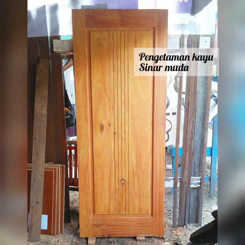 Jual Pintu Kayu Rengas | Pintu Kusen Rumah Kayu Minimalis Ukuran ...