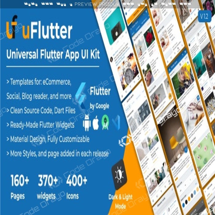 Jual uFlutter Universal Flutter UI Kit Biggest Kit Widgets Templates ...
