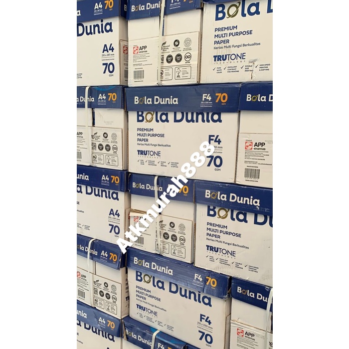 Jual Kertas Bola Dunia F4 70 Gr/1 Box 5 Rim Gosend Grab Max : 2 Box ...