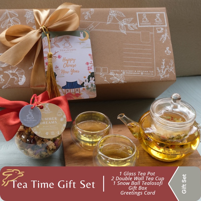 Jual Tea Time Gift Set Healthy Souvenir Hampers Kado Teh Pot