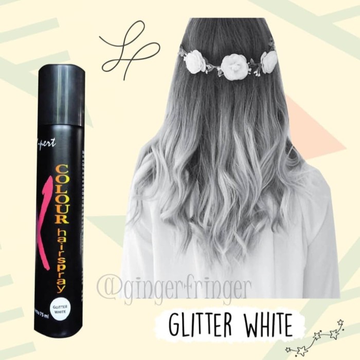 Jual Hairspray XPert Warna Glitter White Shopee Indonesia