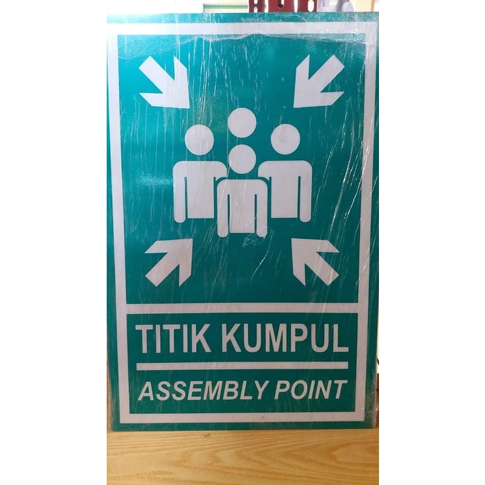 Jual PLAT TITIK KUMPUL / ASSEMBLY POINT (RAMBU STICKER AKRILIK ...