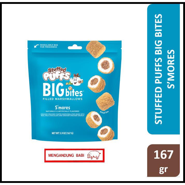 Jual Stuffed Puffs Big Bites Filled Marshmallows Impor Usa (Non Halal