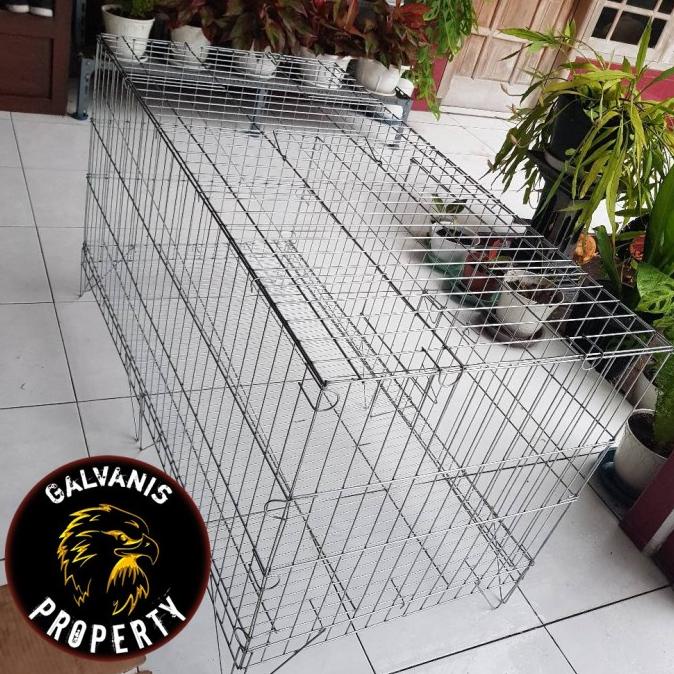 Jual KANDANG AYAM BESI GALVANIS / KANDANG BOX AYAM LIPAT P100 L75 T60