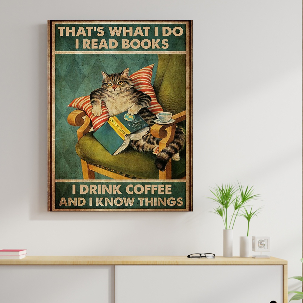 Tasse Chat That's What I Do I Read Books - Céramique 325ml Cadeau Original Pour Amoureux Des Chats