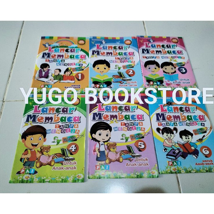 Jual [KODE PRODUK IZ7VM3858] 1 PAKET 6 BUKU LANCAR MEMBACA TANPA ...