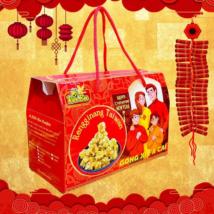 Jual RICE BEE CRACKER SNACK CEMILAN MAKANAN RINGAN REGINANG TAIWAN ...
