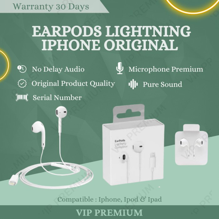 Jual Earpods Lightning Iphone Headset Earphone Original Apple