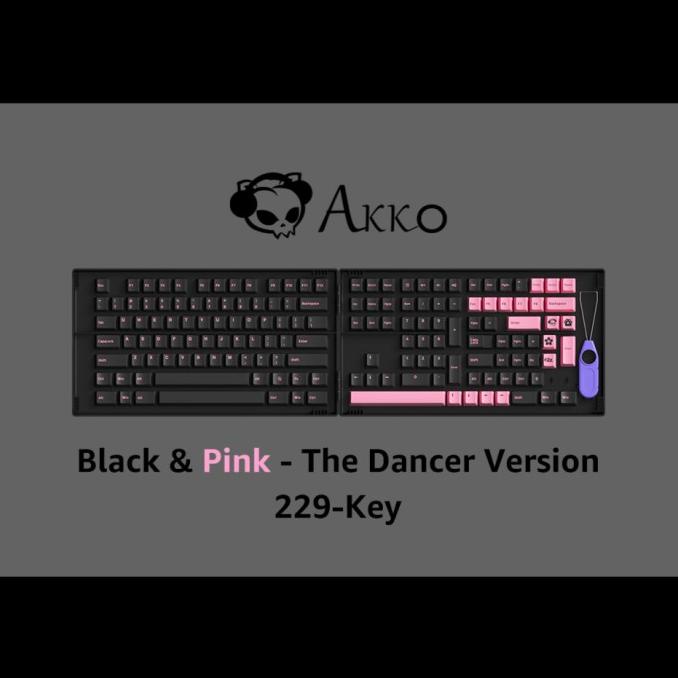 Jual Akko Black & Pink The Dancer PBT Double Shot - Cherry Keycaps Set ...