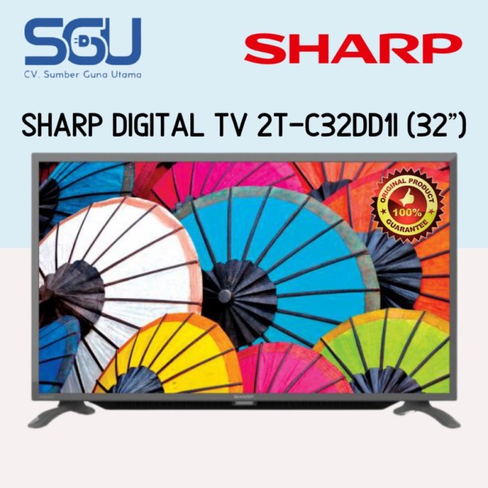 Jual Sharp LEd Tv 32 Inch Digital 2T C32DD1i / 32DD1 / 2TC3DD1i