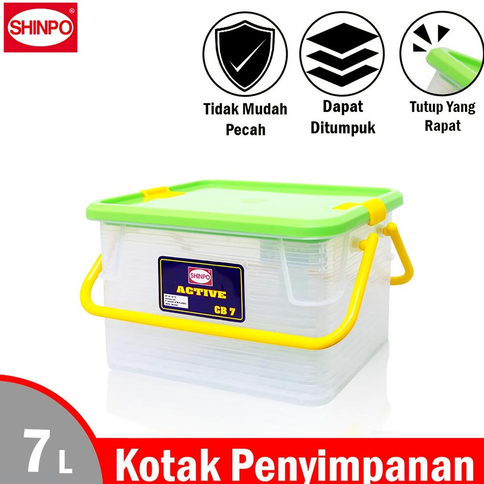Jual Limited Shinpo Kotak Penyimpanan Kontainer Plastik 7L Active ...
