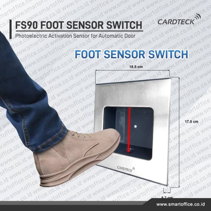 Jual Foot Kick Sensor Automatic Hermetic Door Foot Switch Sensor Fs90 1 ...
