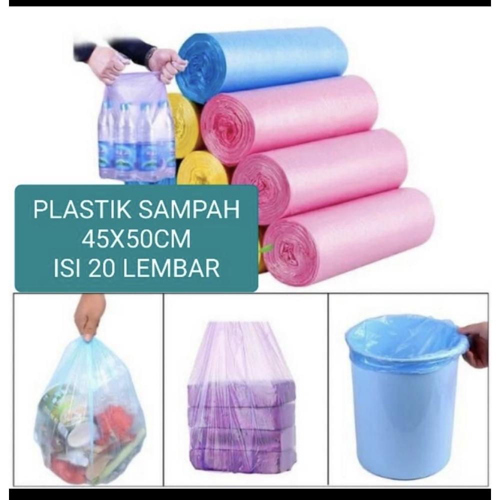 Jual Plastik Sampah Roll Jumbo 45x50cm Isi 20 Lembar Kantong Sampah Gulung Besar Isi 20pcs B11 7645
