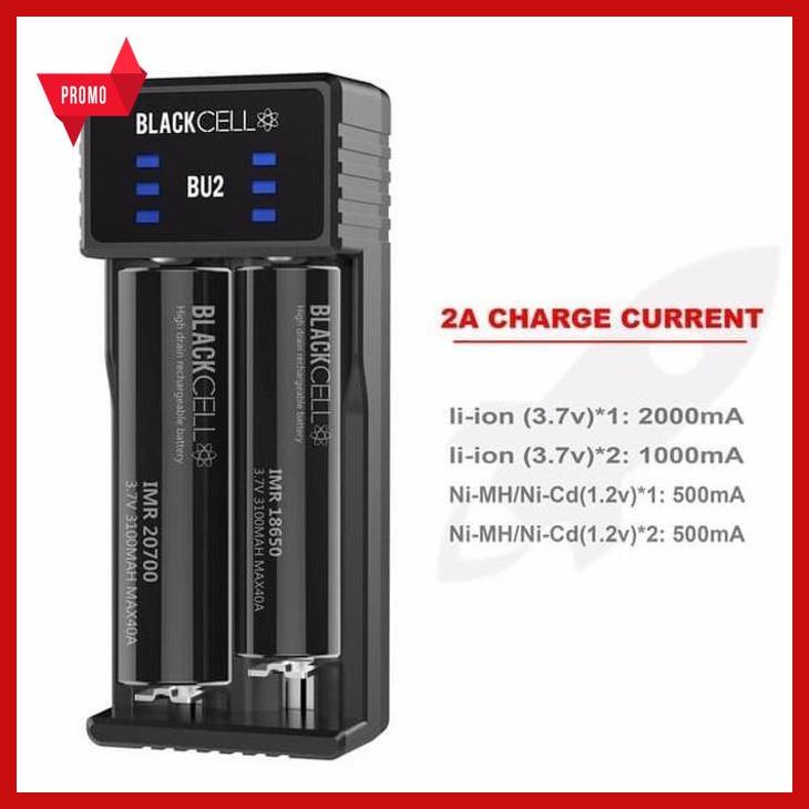 Jual AUTHENTIC Charger Baterai BLACKCELL BU2 18650 20700 21700 bahiyyah ...