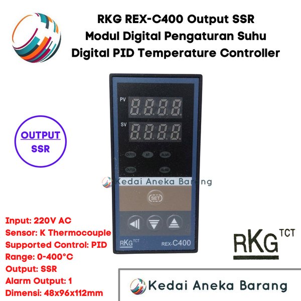 Jual PID Rex C400 Rex-C400 Temperatur Temperature Controller Thermostat ...