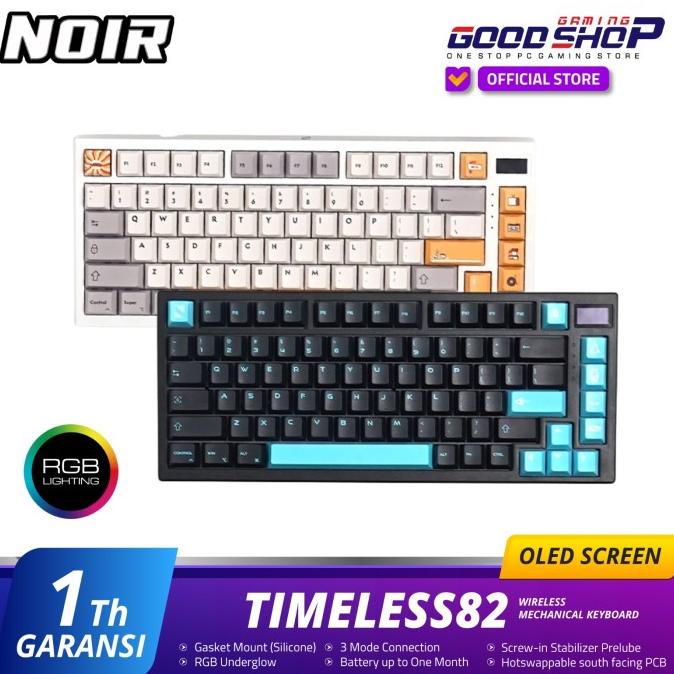 Jual Noir Timeless82 75% Wireless OLED Mechanical Keyboard Gasket Mount ...