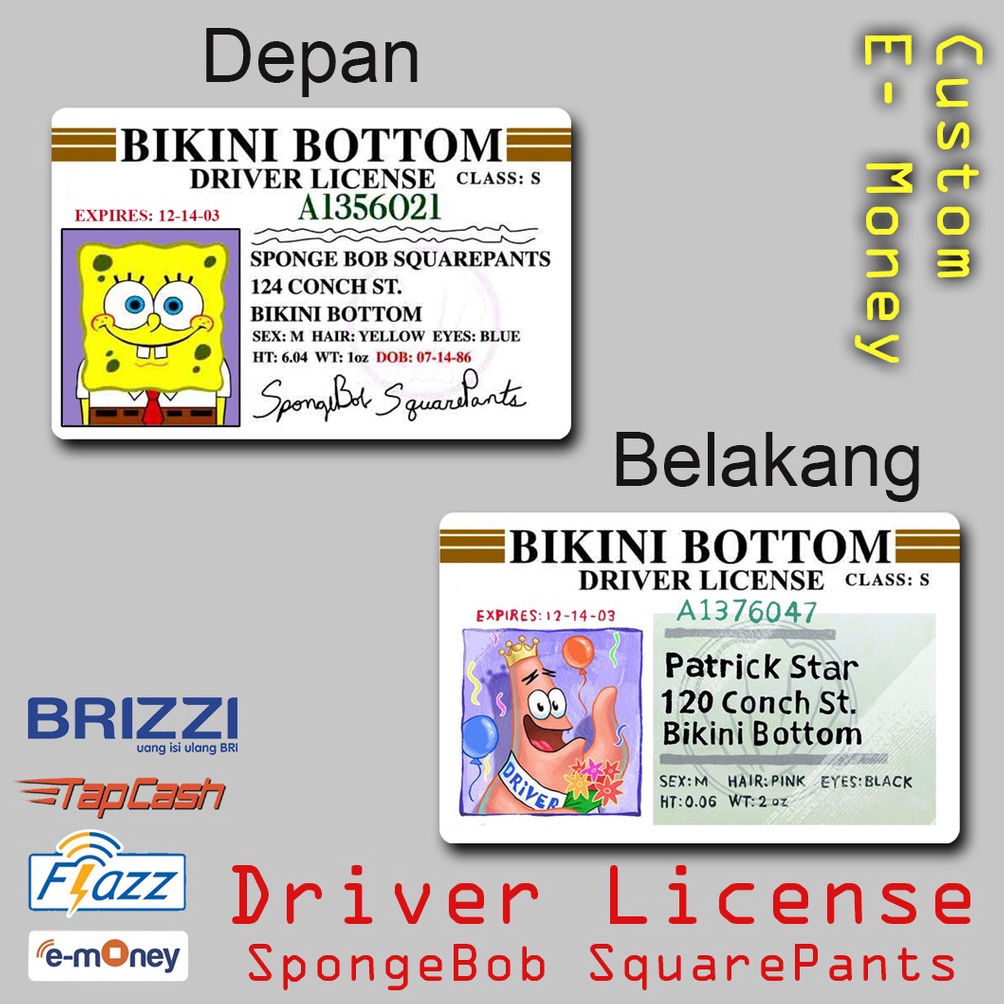 Jual moj-58 Emoney Flazz Brizzi Tapcash E-Money Custom Edisi Driver ...