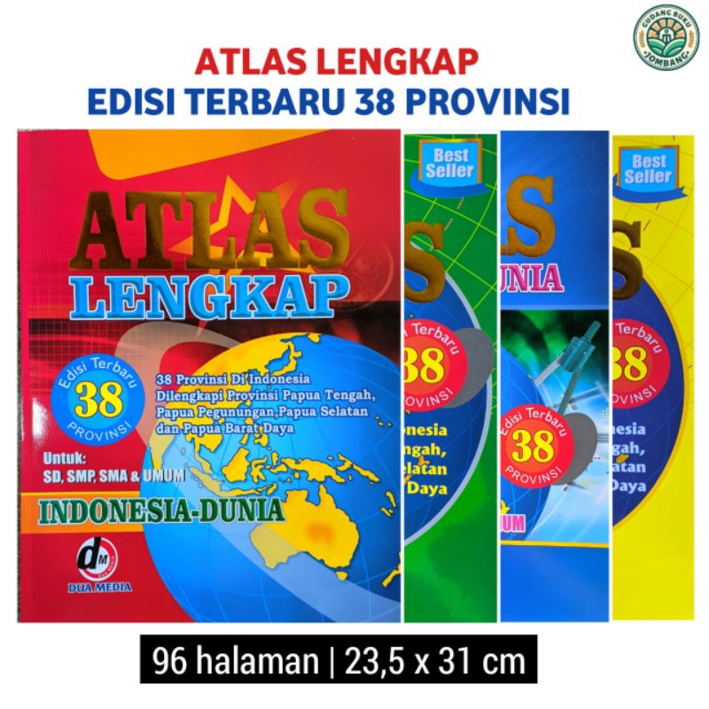 Jual BUKU ATLAS 38 PROVINSI EDISI TERBARU / Atlas Lengkap Besar ...