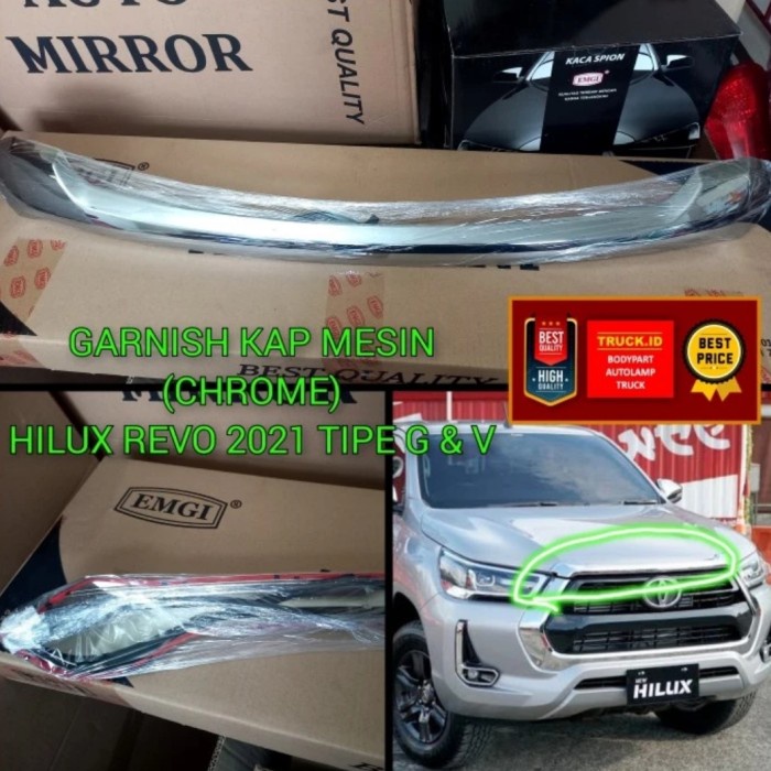 Jual List Garnish Kap Mesin Hilux Revo Rocco Chrome Shopee Indonesia