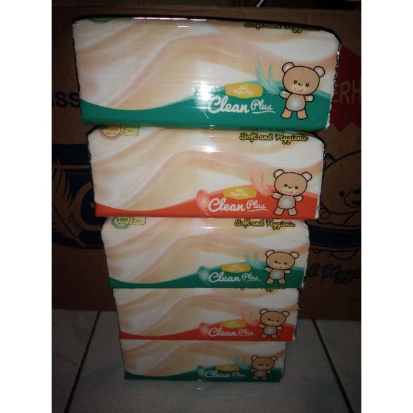 Jual TISSUE CLEAN PLUS 180 SHEE 5PCS | Shopee Indonesia