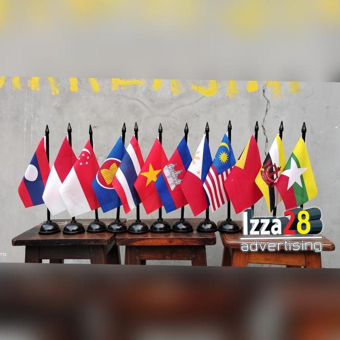 Jual Bendera Negara Anggota Asean Dan Tiang Meja Kayu Shopee Indonesia