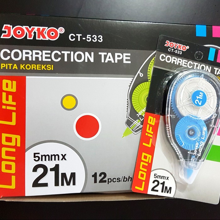 Jual Correction Tape Joyko Ct533 5Mm X 21M Tip Ex Kertas (Per Lusin