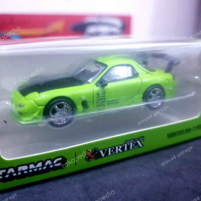 Jual MUST HAVE!! DIECAST TARMAC VERTEX MAZDA RX7 RX 7 FD3S GREEN SEGEL ...