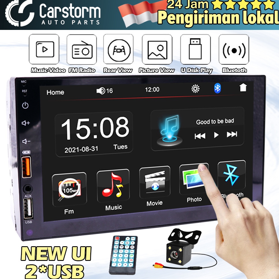 Jual HOT SALE!. 7 Inci Radio Mobil Double Din Head Unit Mobil Audio ...