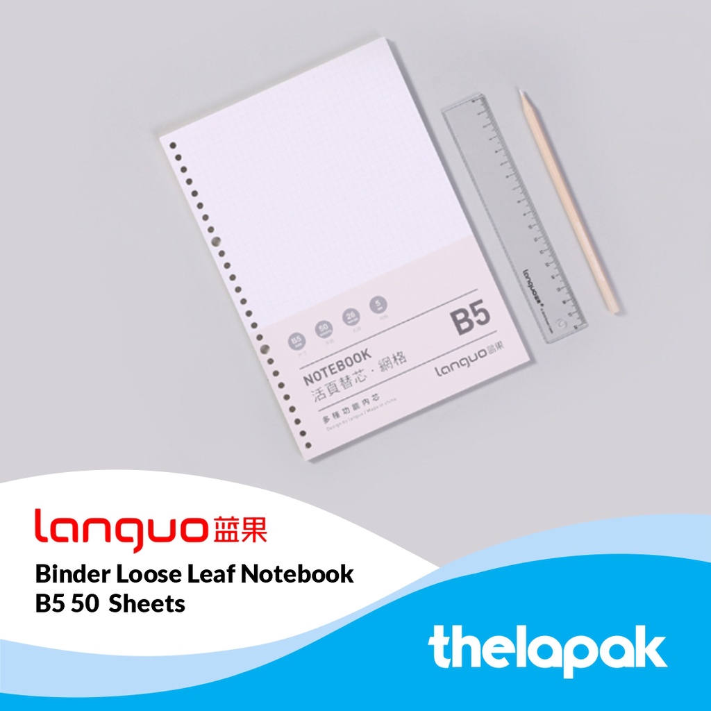 Jual Kertas Refill B5 Languo Halaman Garis Kotak Binder Loose Leaf ...