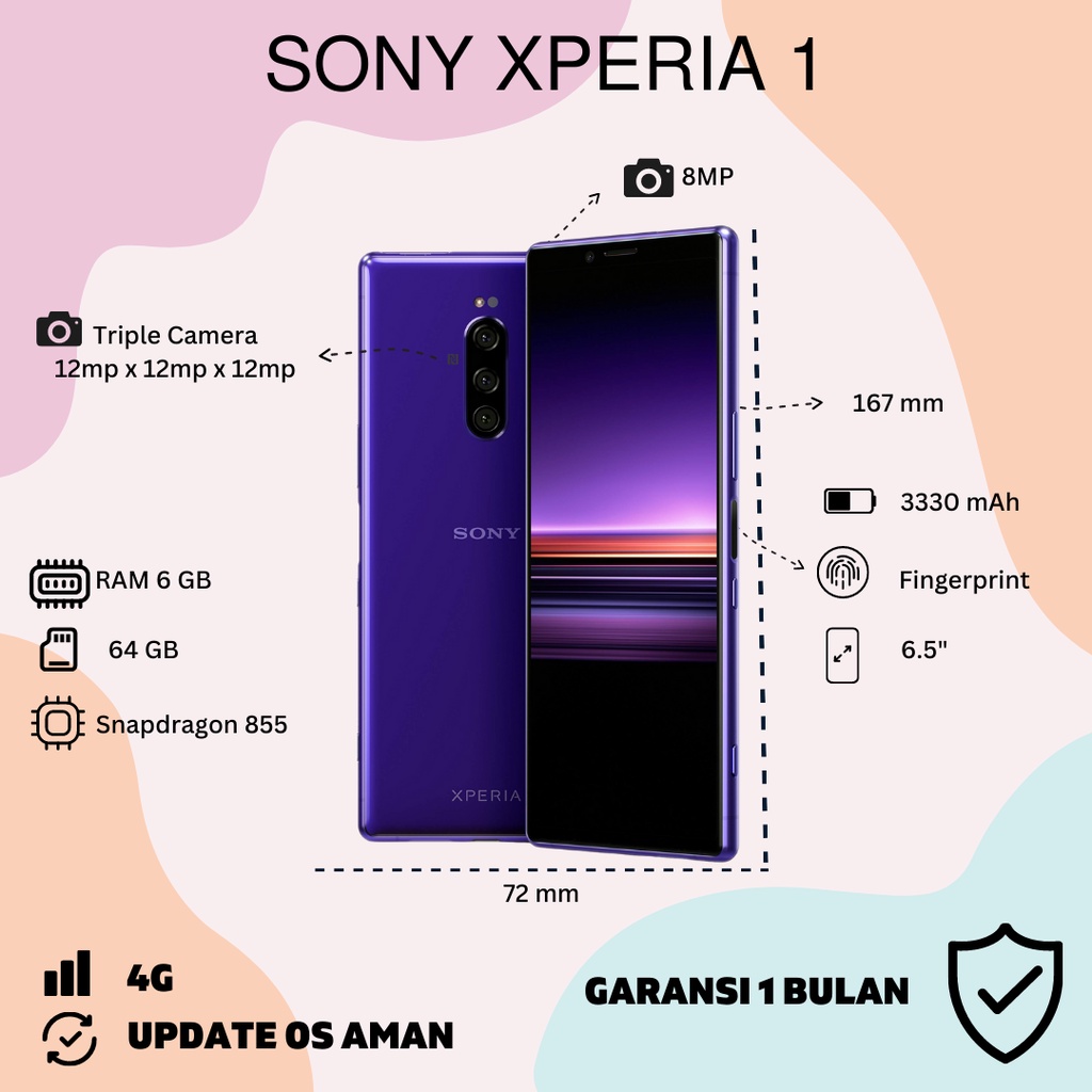 Jual SONY XPERIA 1 - LIKE NEW - SPEK GAHAR - SUPPORT ALL JARINGAN ...