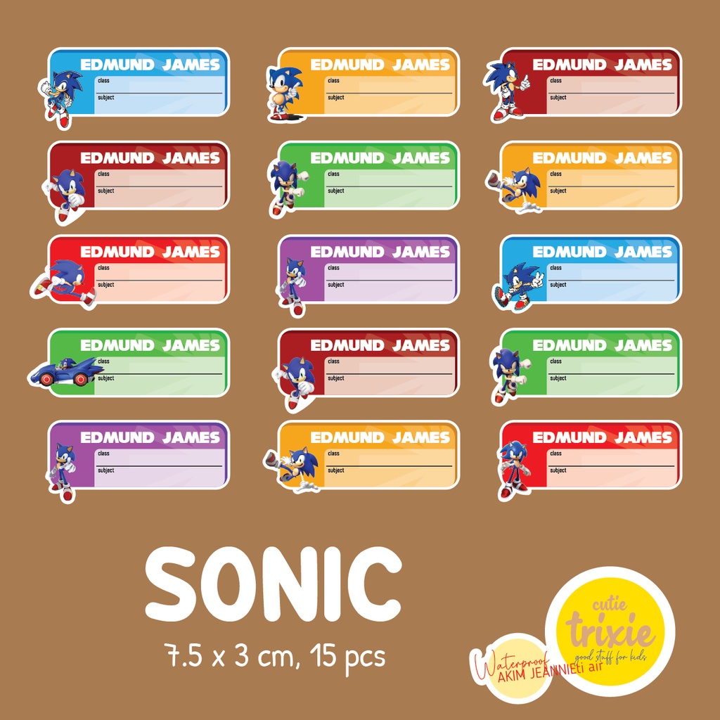 Jual STICKER LABEL BUKU MATA PELAJARAN / MAPEL ANAK SONIC | Shopee ...