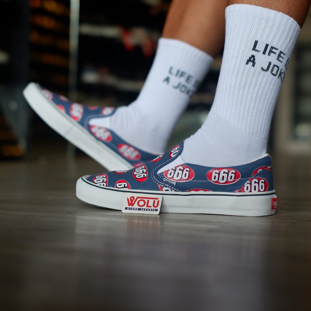 Vans Slip On Supreme 666 Navy