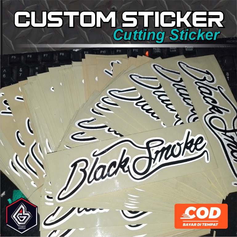 Jual Cutting Sticker Custom Nama Gerobak,Nama mobil,logo,Sticker Nama ...