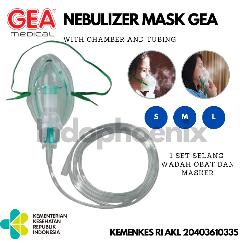 Jual Masker Nebulizer Dewasa / Anak / Bayi Merk GEA / Medical Nebuliser ...