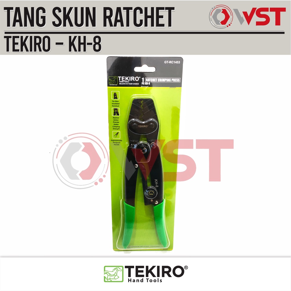 Jual Tekiro Tang Crimping Rachet KH8 / Tang Skun KH-8 / Crimping Press ...