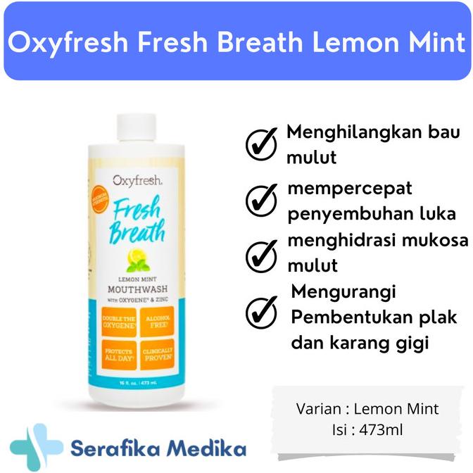 Jual Oxyfresh Mouthwash 473Ml. Lemon Mint Shopee Indonesia