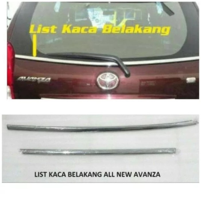 Jual List Lis Pintu Kaca Belakang Chrome Crome All New Avanza Veloz Xenia Shopee Indonesia