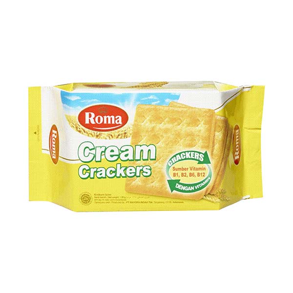 Jual ROMA CREAM CRACKERS 135 GR BISKUIT Shopee Indonesia