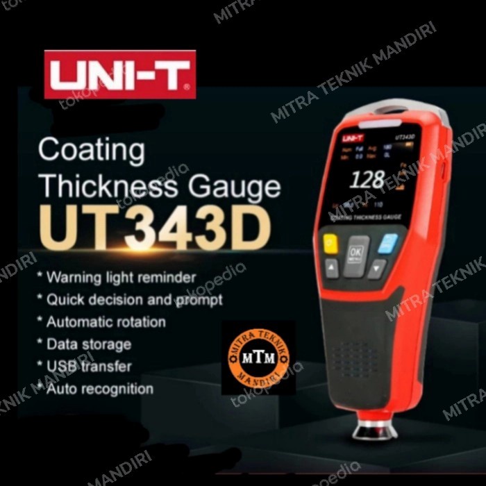 Jual Alat Ukur Ketebalan Cat Coating Thickness Paint Gauge Uni-T Ut343D ...