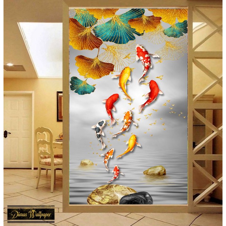 Jual Wallpaper Custom 3D Motif Ikan Koi/Cupang | Shopee Indonesia