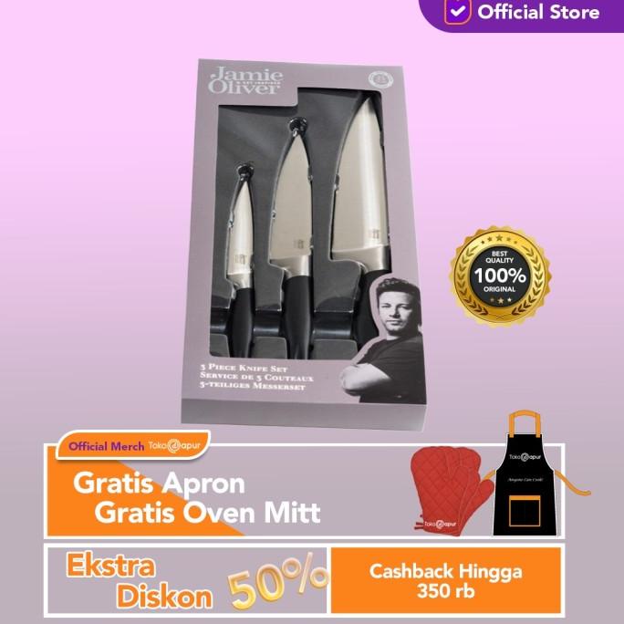 Jual Jamie Oliver JB7180 Knives Range Three Piece Knife Set Shopee