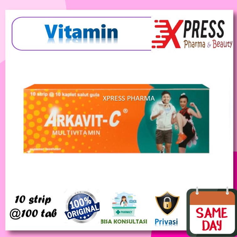 Jual ⚡XPRESS⚡ Arkavit DUS Vitamin Daya Tahan Kaplet Tubuh Arkafit ...