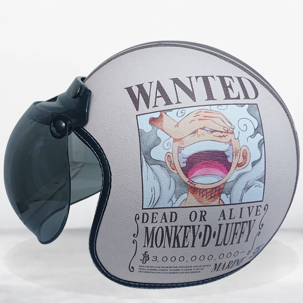 Jual Helm Bogo Retro Kulit Motif Monkey D Luffy Gear 5 One Piece Series ...