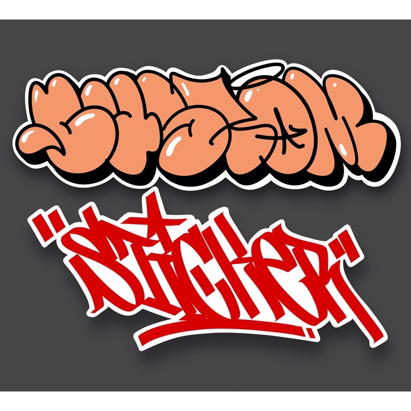 Jual custom sticker stiker throwup tagging grraffiti | Shopee Indonesia