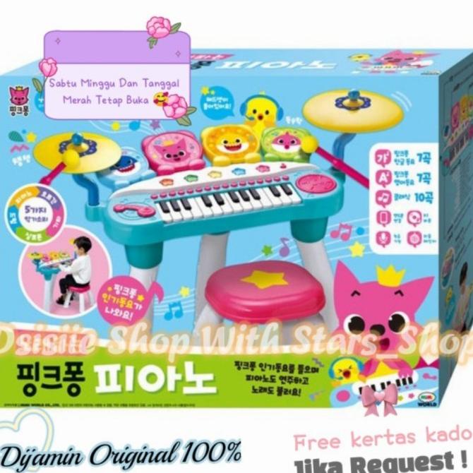 Jual Must Have!! Pinkfong Keyboard Piano Drum Baby Shark Singing ...