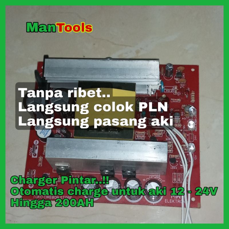Jual Pengisi Aki / Batere 12 - 24V Otomatis Cepat dan Pintar Hingga