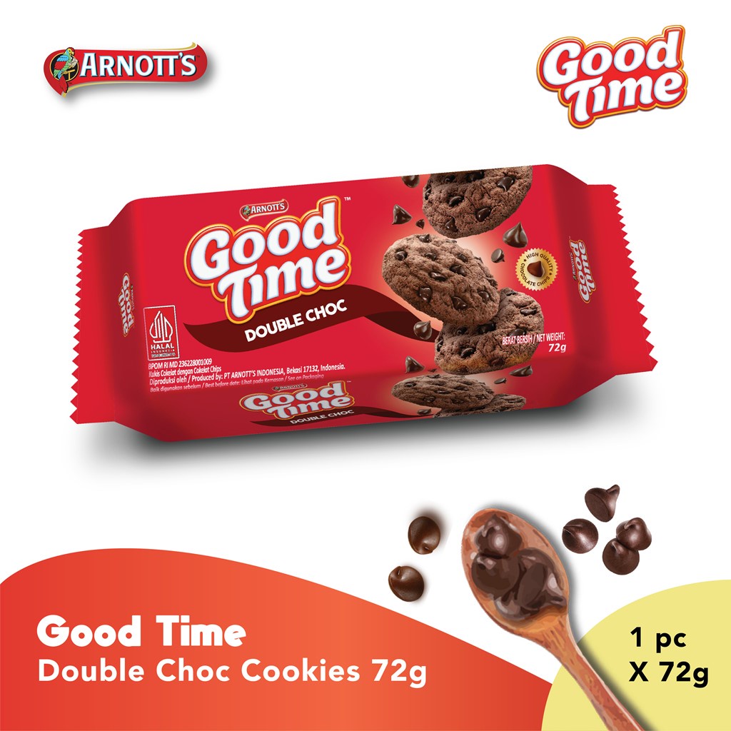 Jual Good Time Double Choc Chocochips Cookies 72gr | Shopee Indonesia