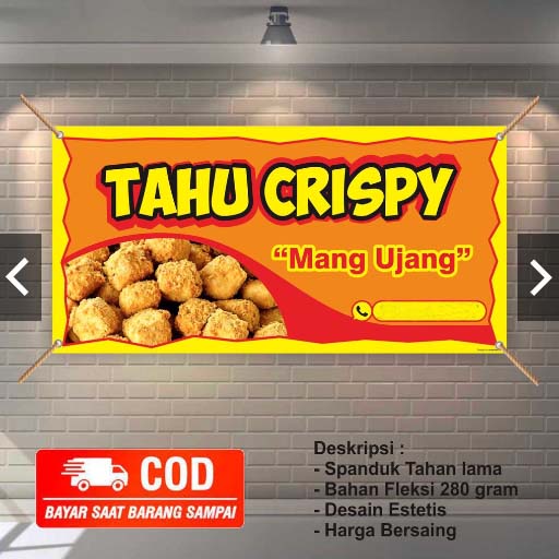 Jual Spanduk Jualan Tahu Chrispy Tahu Goreng Tahu Sumedang Tahu Pop Murah Bisa Bayar Cod